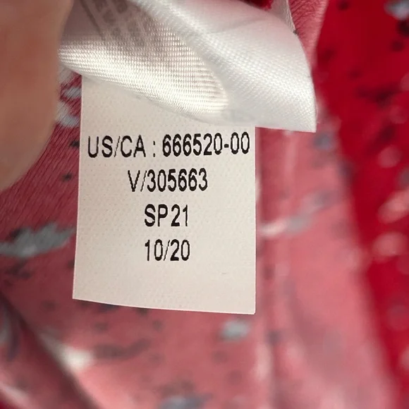 "NWT" Banana Republic Floral Red Belted Fit & Flare Dress- Women's Size XL